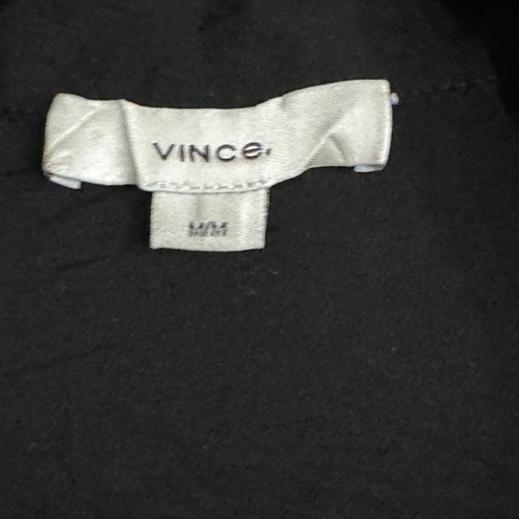 VINCE BLACK LONG SLEEVED WRAP HAMMERED WEAVE SHIRT DRESS SZ M - Picture 5 of 7